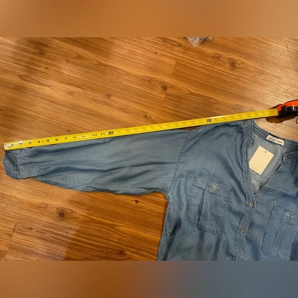 Denim style button down. - Picture 7 of 7